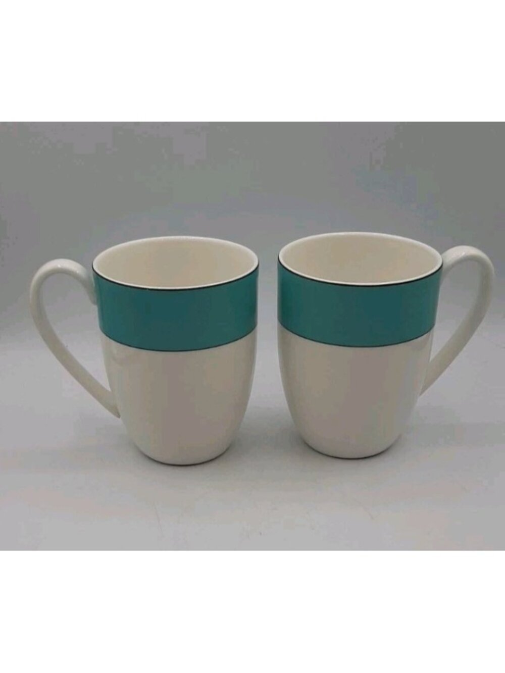Lenox Rutherford Circle Turquoise Kate Spade Set Of 2 Coffee Mugs 16oz